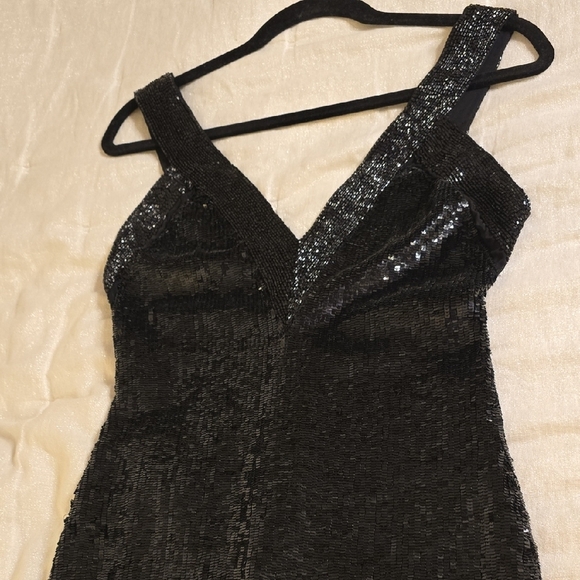 Alice + Olivia Sparkling Black Backless Dress - Picture 8 of 16